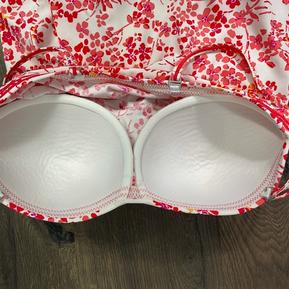 Lands’ End Coral floral tankini size 10 - Picture 7 of 9
